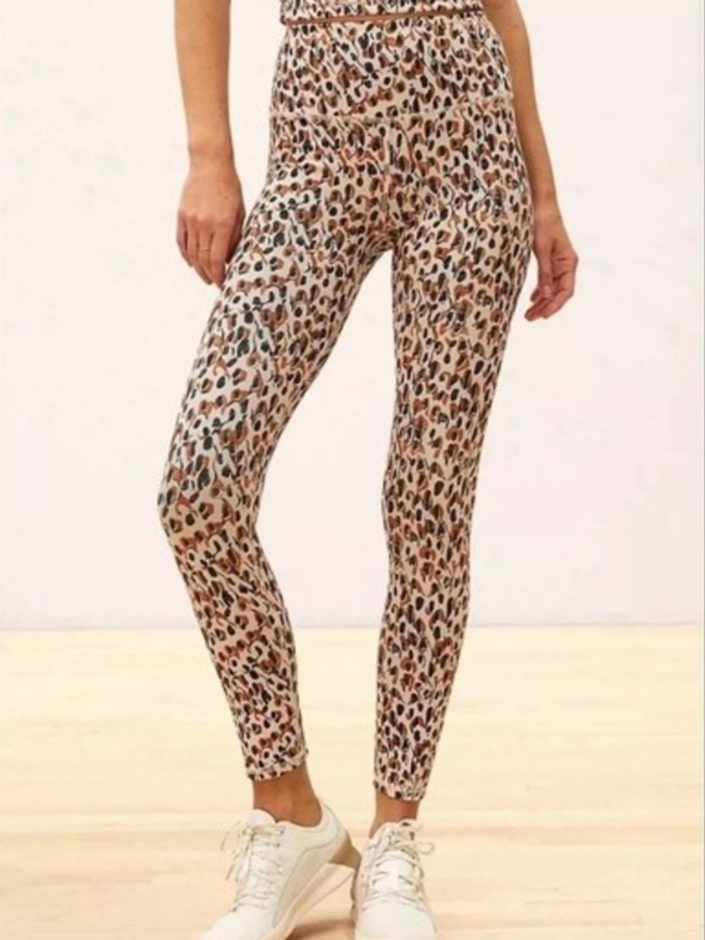 Anthropologie Daily Practice High Rise Legging Leopard Cheetah Animal Print